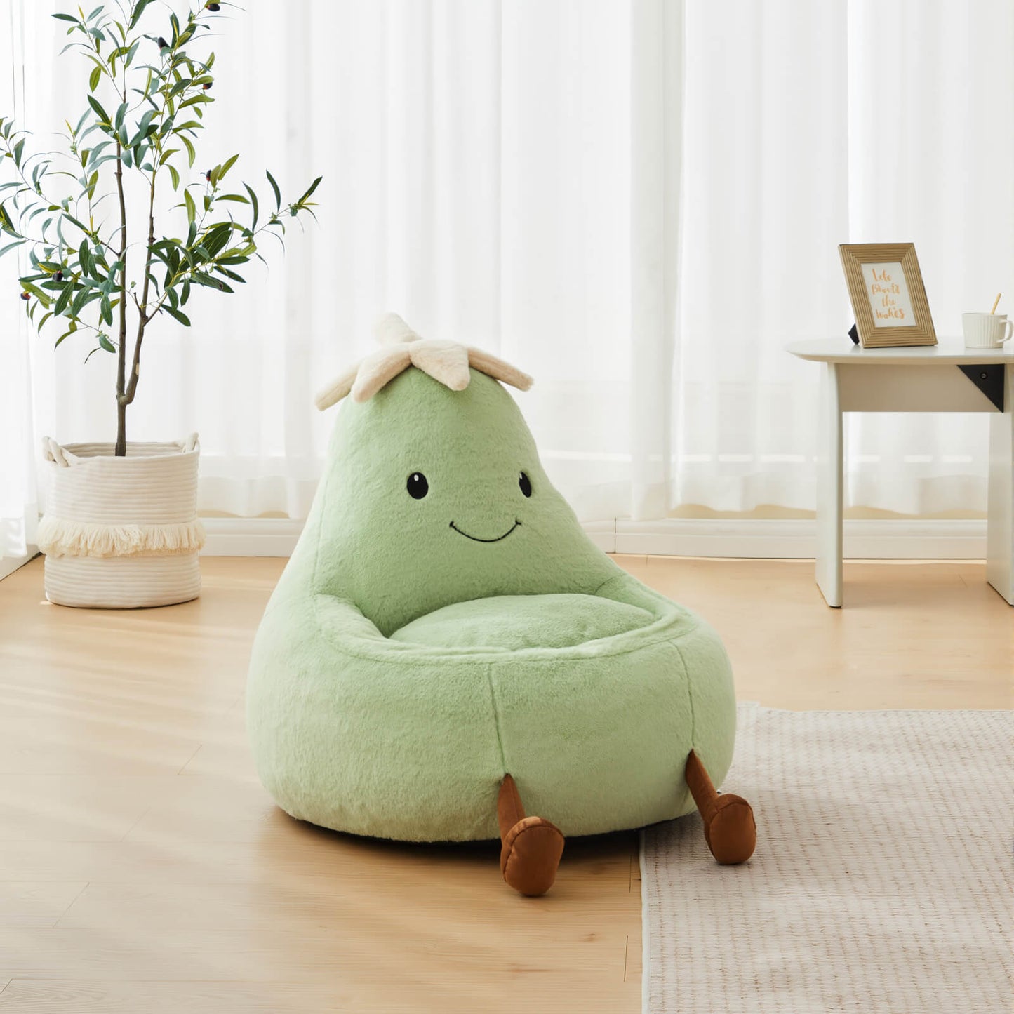 Eggzu Eggplant Bean Bag Chair – Soft & Supportive