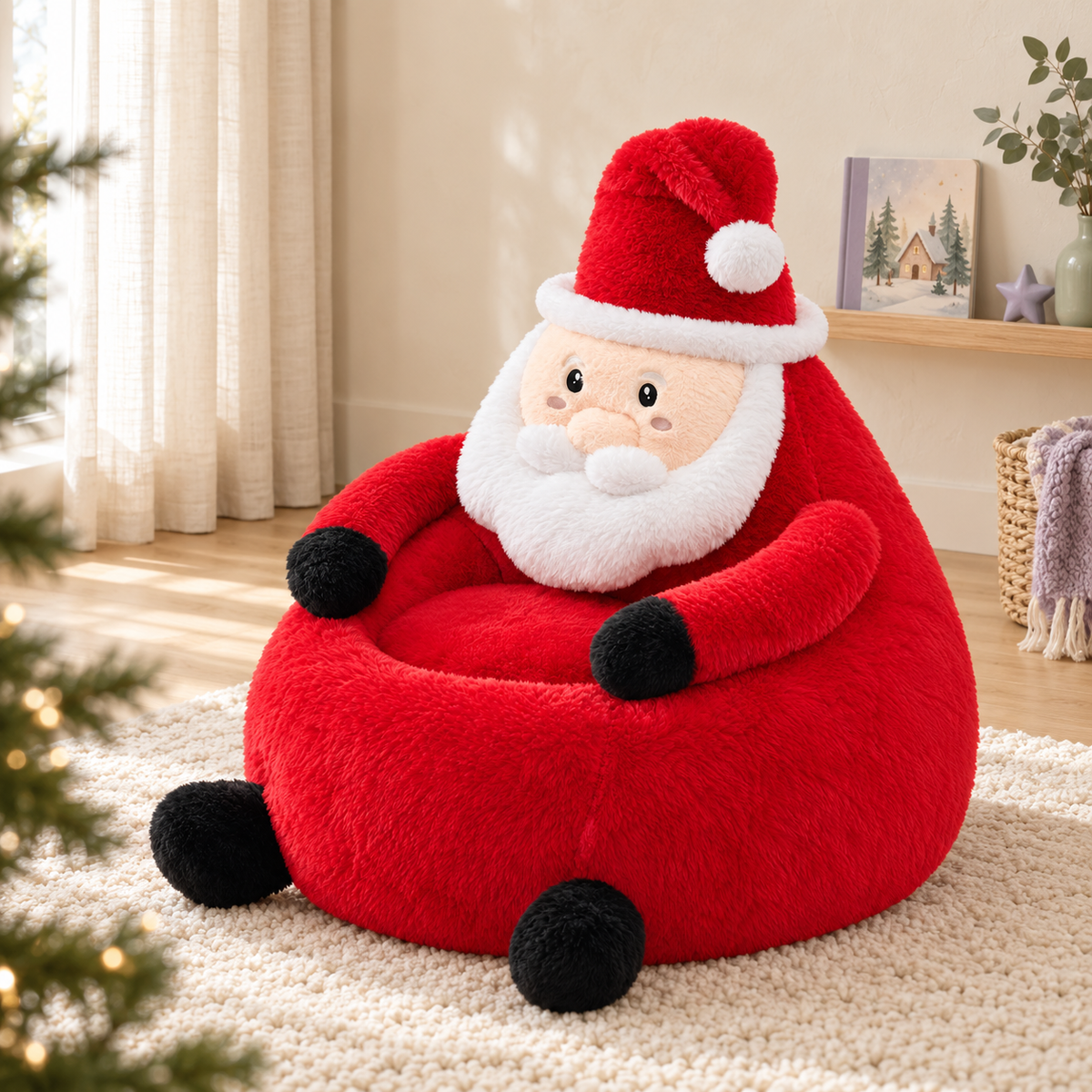 Santa Chair in a calm family reading corner
