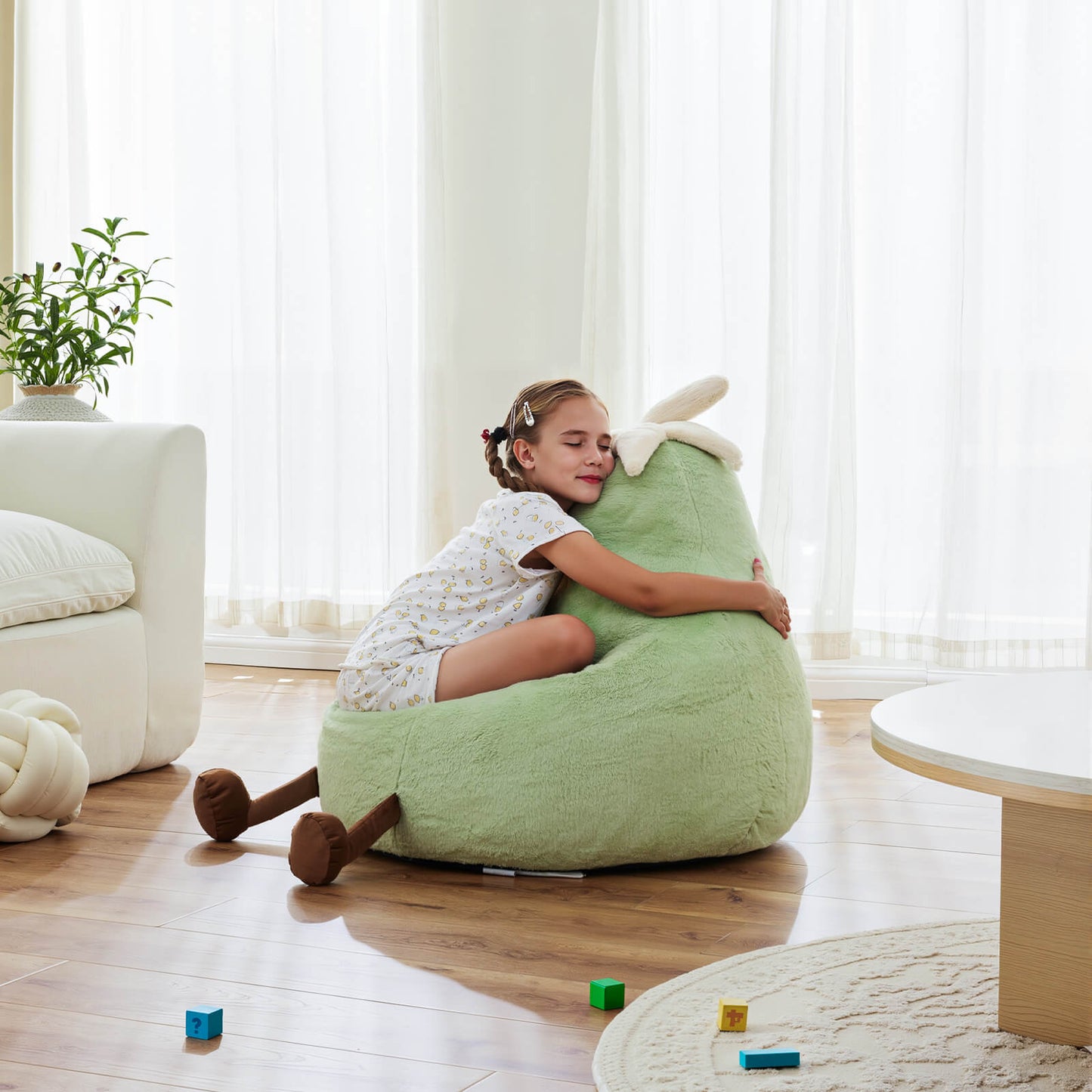 Eggzu Eggplant Bean Bag Chair – Soft ＆ Supportive