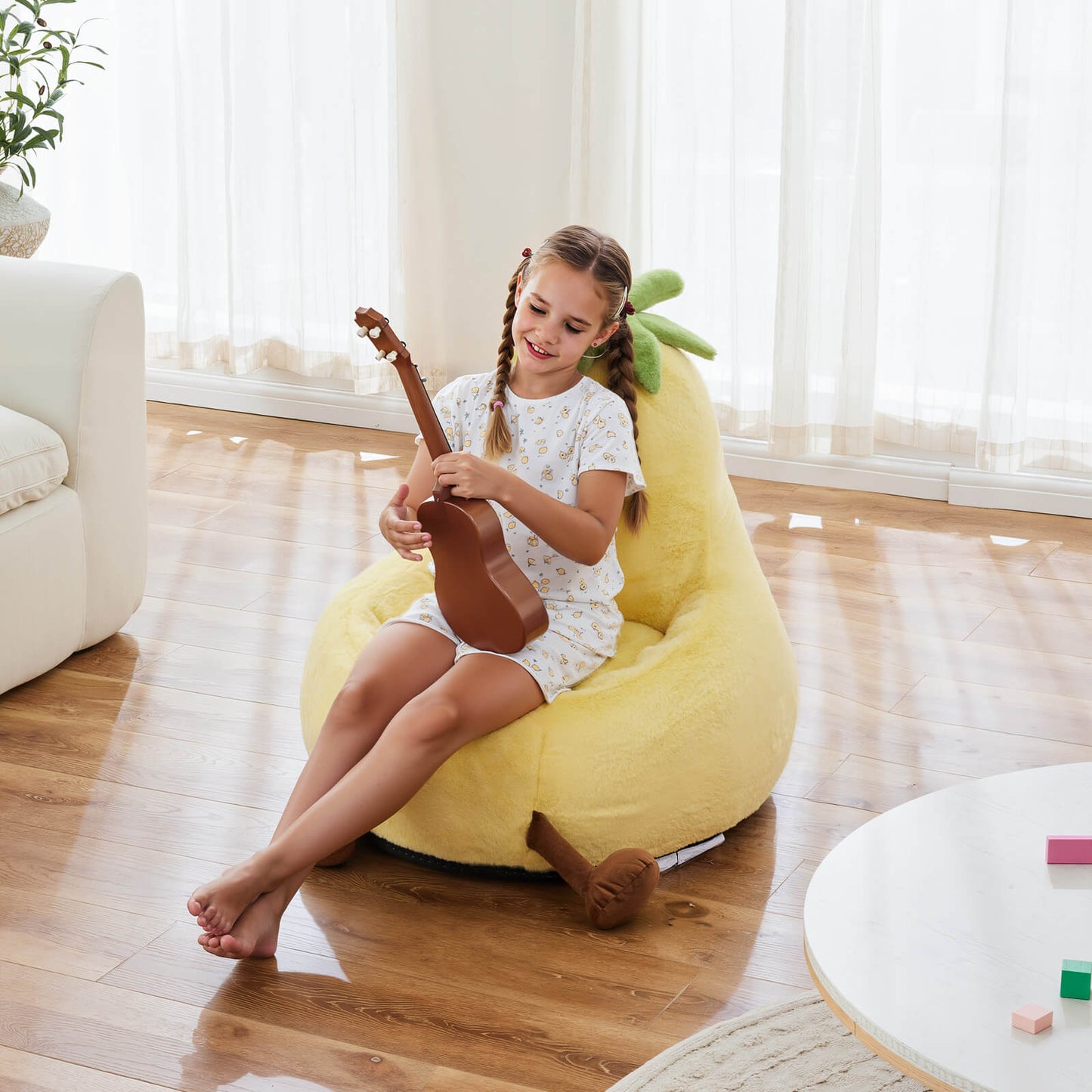 Eggzu Eggplant Bean Bag Chair – Soft ＆ Supportive