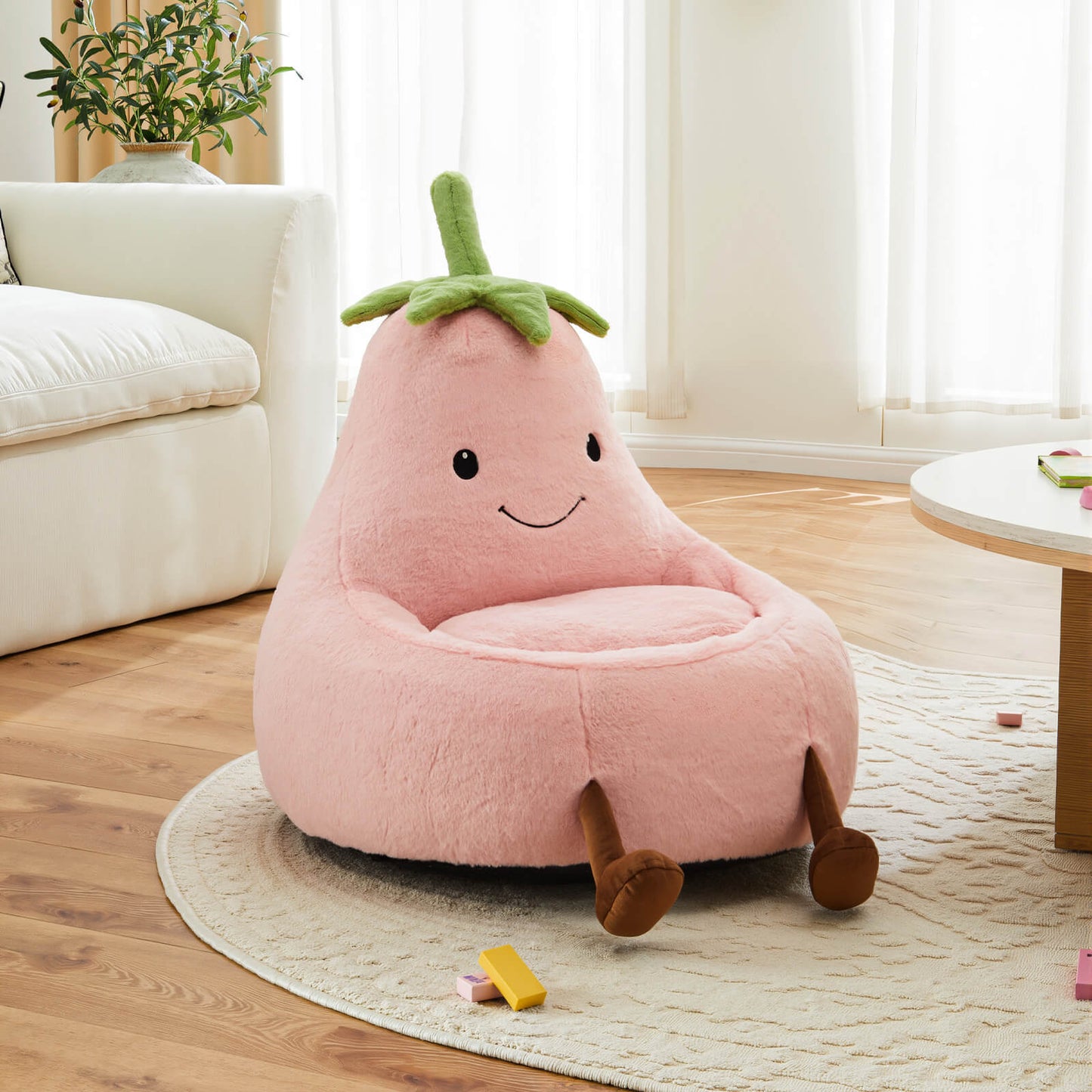 Eggzu Eggplant Bean Bag Chair – Soft ＆ Supportive
