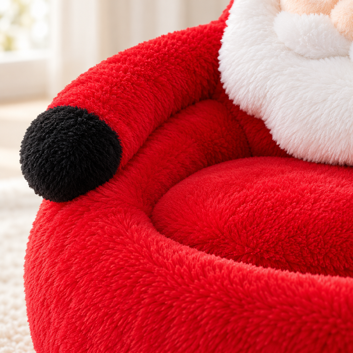 Santa Chair fabric and construction close-up